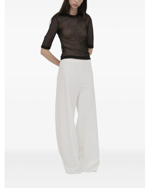Rosetta Getty Gray Sheer Mesh Top