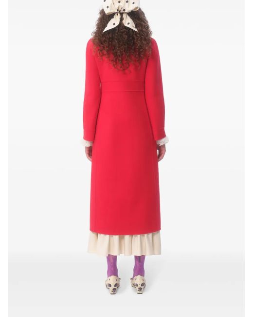 Valentino Garavani Red Compact Drap Coat