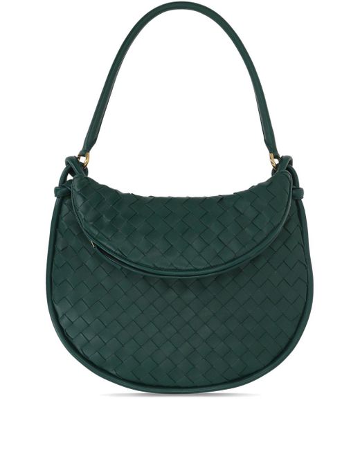 Bottega Veneta Green Medium Gemini Leather Shoulder Bag