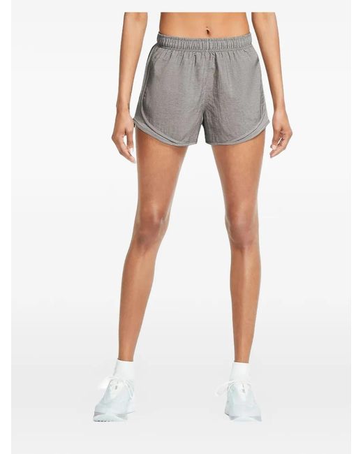 Nike Gray Curved-Hem Running Shorts