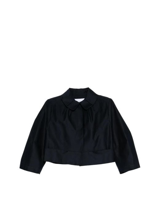 Dice Kayek Black Cotton Structured Jacket
