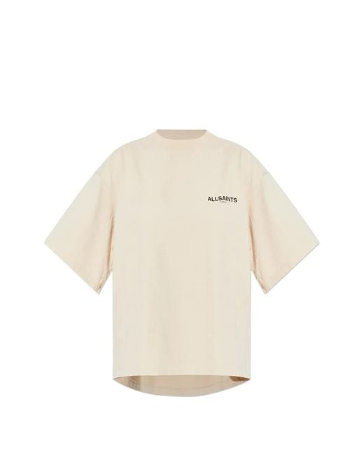 AllSaints White Halis Amelie Short-Sleeve Round-Neck T-Shirt