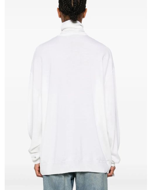 Moschino White Golden M Sweater