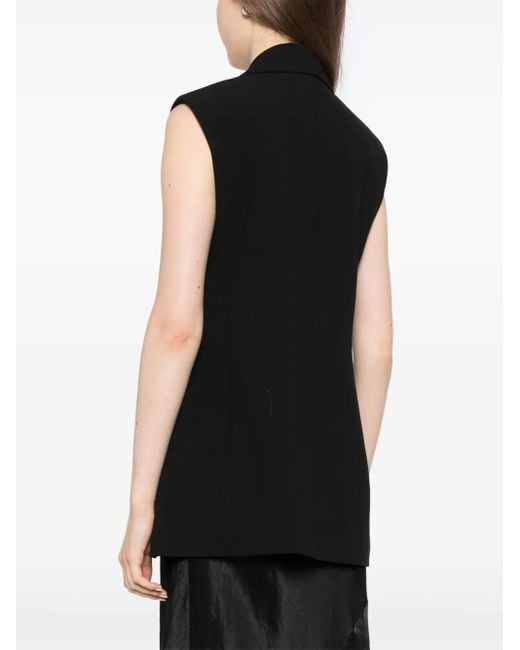 Vince Black Sleeveless Waistcoat