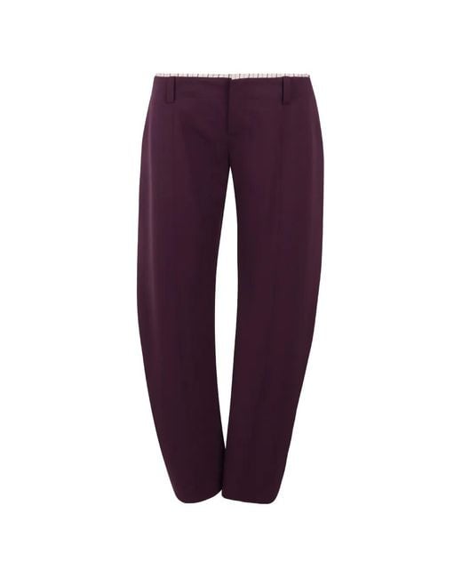 Ssheena Purple Pressed-Crease Tailored Trousers