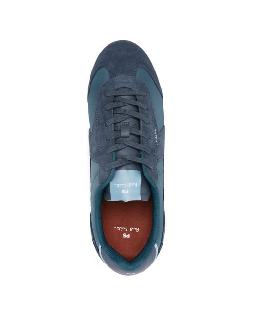 Paul Smith Blue Atlanta Panelled Sneakers for men