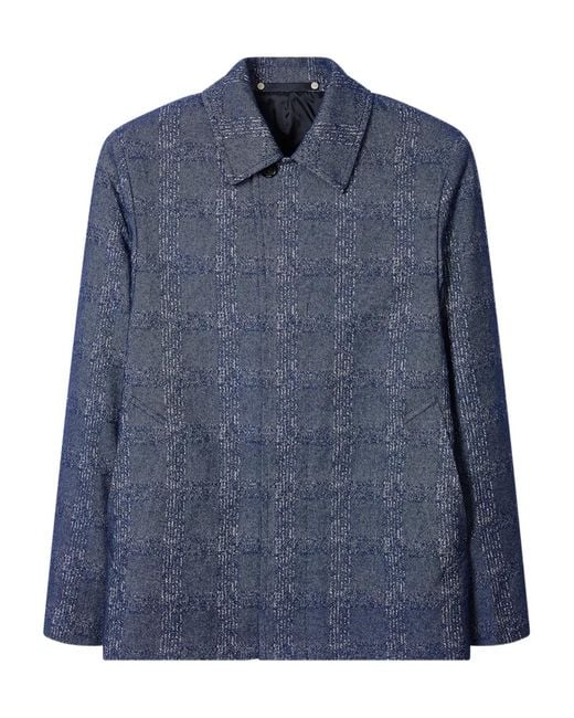 Paul Smith Blue Check Button Jacket for men