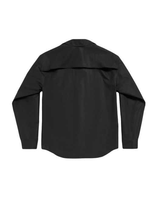 Chemise en coton à coupe oversize Balenciaga en coloris Black
