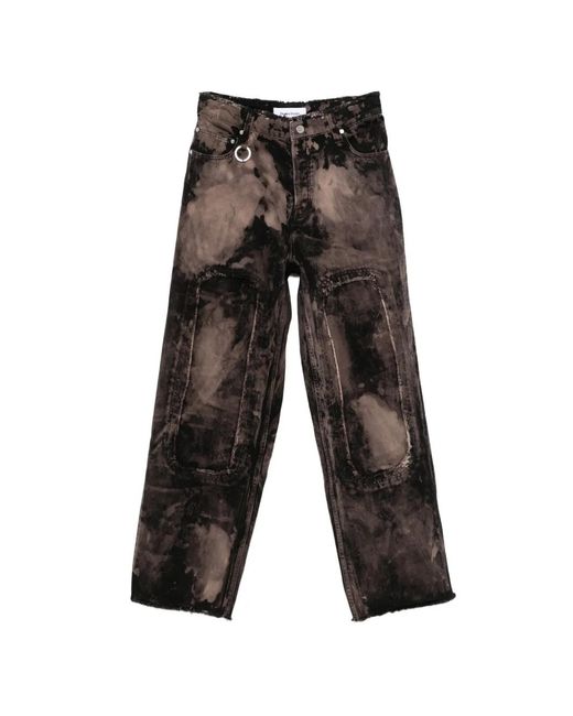 Etudes Studio White Logo-Patch Bleach Jeans