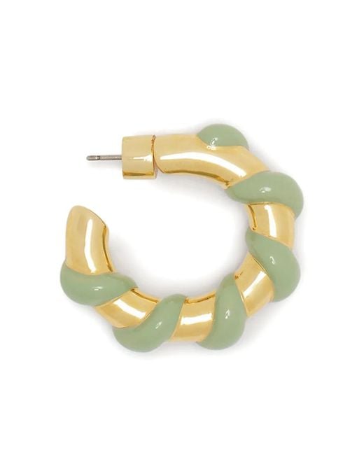 Orecchini A Cerchio Twist di Lanvin in Green