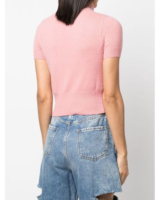 DIESEL M-argaret Logo-embroidered Sweater in Pink | Lyst