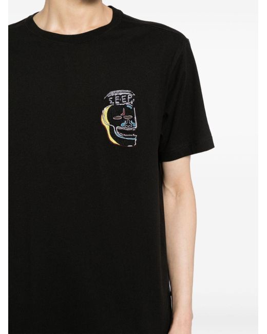 T-shirt en coton à logo imprimé Maharishi pour homme en coloris Black