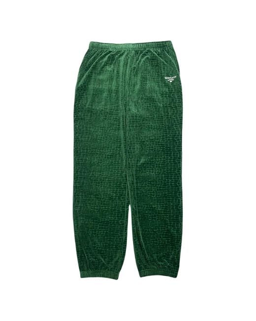 Sinclair Green Croc-Jacquard Velour Track Pants for men