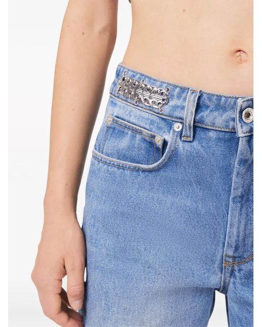 Rabanne Blue 1969 Cotton Straight-Leg Jeans