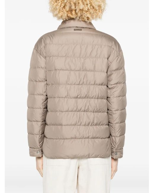 Peserico Natural Snap-Button Quilted Jacket