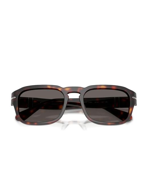 Persol Gray Tortoiseshell Square-Frame Sunglasses