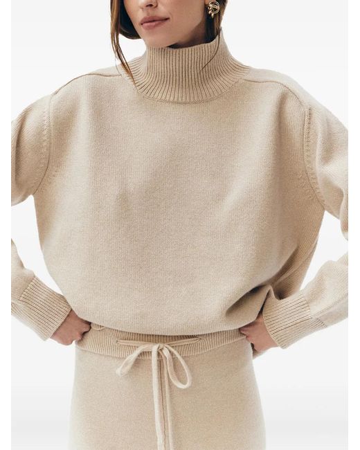 Aether Natural Libra High-Neck Sweater