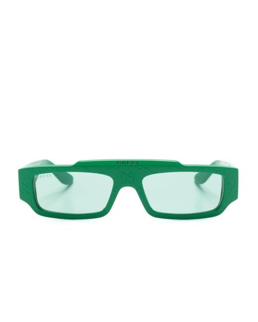 Gucci Sonnenbrille mit eckigem Gestell in Green für Herren