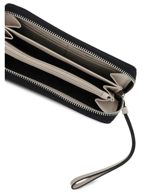 ARMANI EXCHANGE Gray Zip-Around Wristlet Wallet