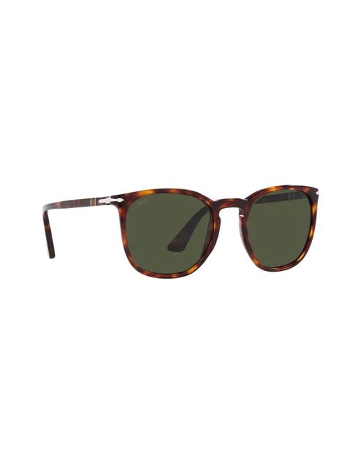 Persol Green Round-Frame Sunglasses