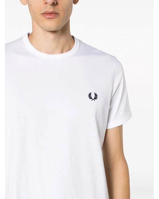 Fred Perry White Fp Ringer T-Shirt for men