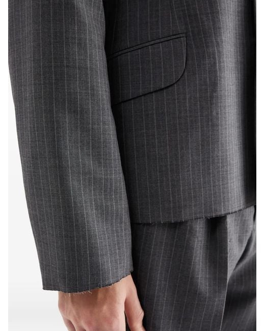 Jil Sander Gray Pinstripe Blazer for men