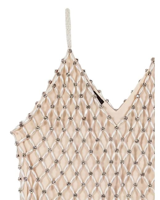 Maje Natural Beaded Top With Lining