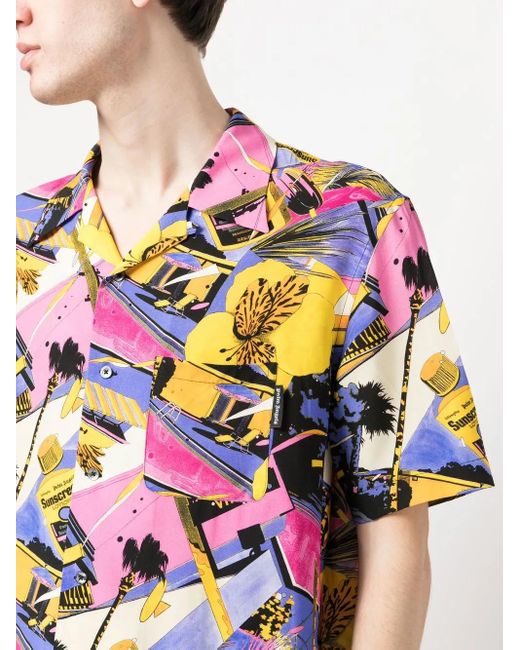 Palm Angels Multicolor Miami Mix Bowling Shirt for men