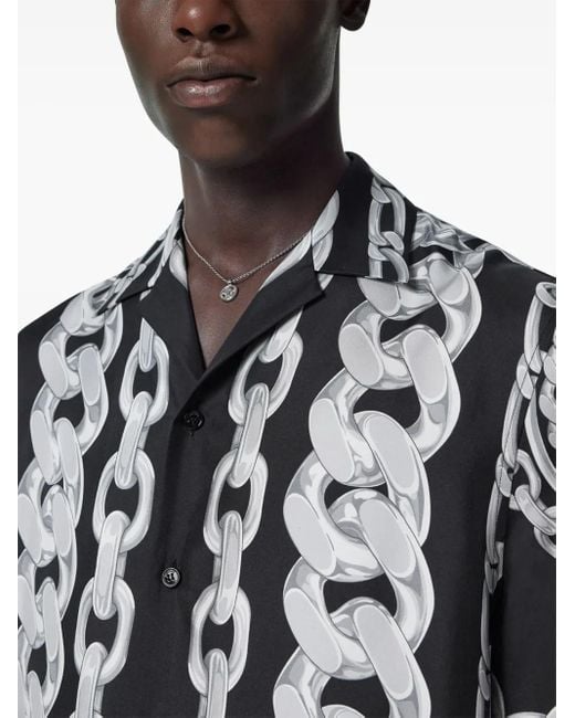 Short Sleeve Shirts Versace de hombre de color Black