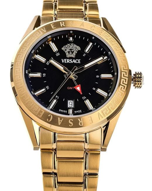 Versace Metallic Greca 42Mm Watch for men
