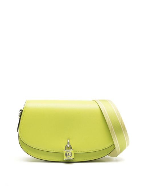 MICHAEL Michael Kors Mila Leather Shoulder Bag in Yellow Lyst