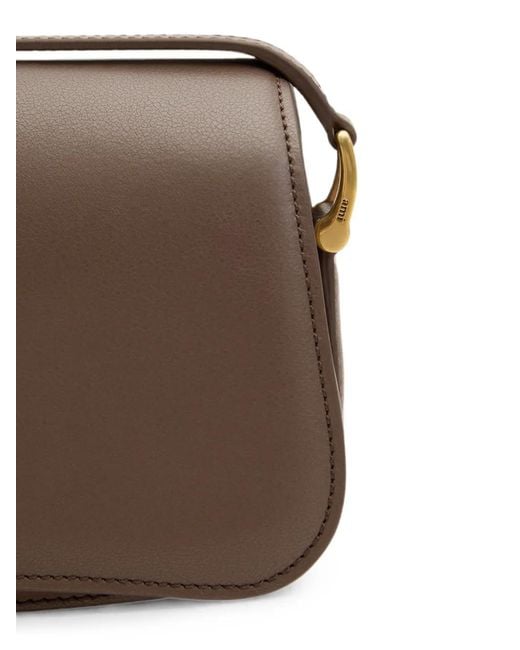 AMI Brown Cowhide-Leather Paris Paris Shoulder Bag