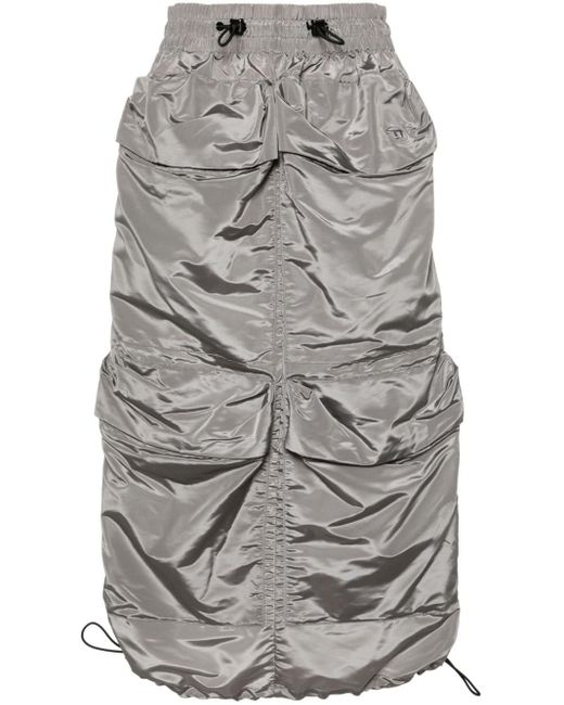 DIESEL Gray O-windy Cargo Skirt