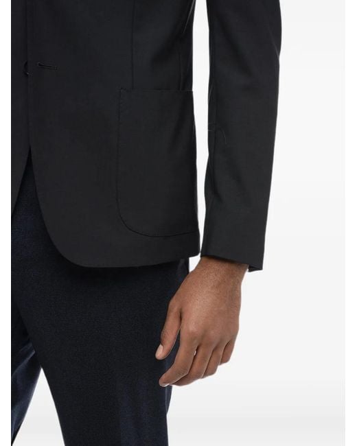 Corneliani Blue Single-Breasted Buttoned Blazer for men