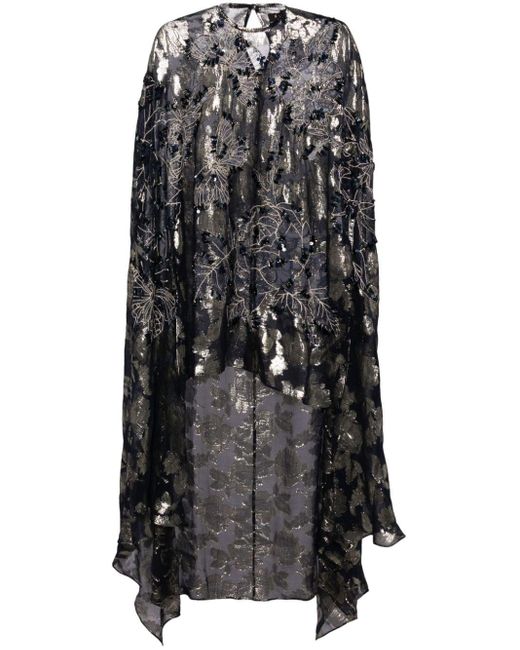 Biyan Black Abstract Midi-dress