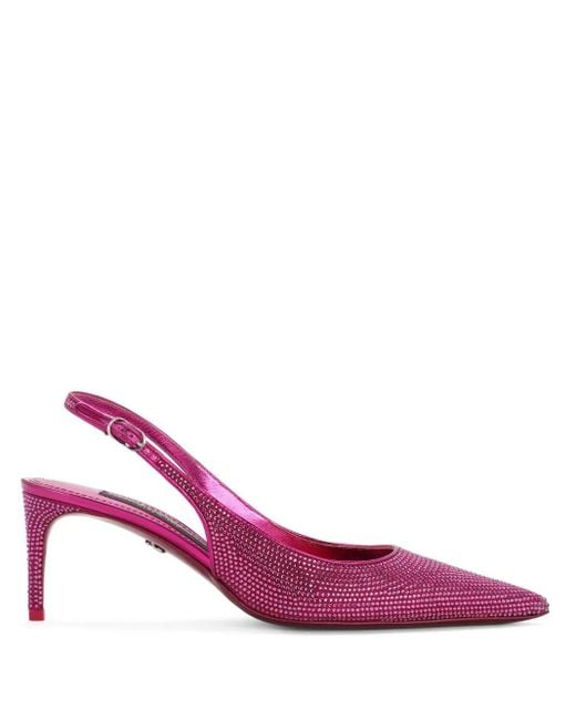 Dolce & Gabbana Pink Rhinestone Slingback Pumps 105
