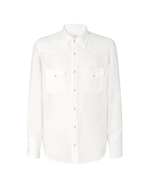 Jacob Cohen White Chemise À Poche À Rabat for men