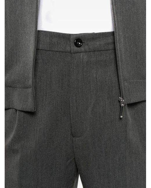 NEW YORK RESIDENT Gray Pleated Tailored Trousers for men
