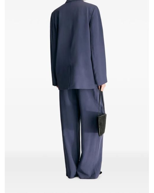 Loulou de Saison Blue Regan Double-Breasted Notch-Lapel Jacket