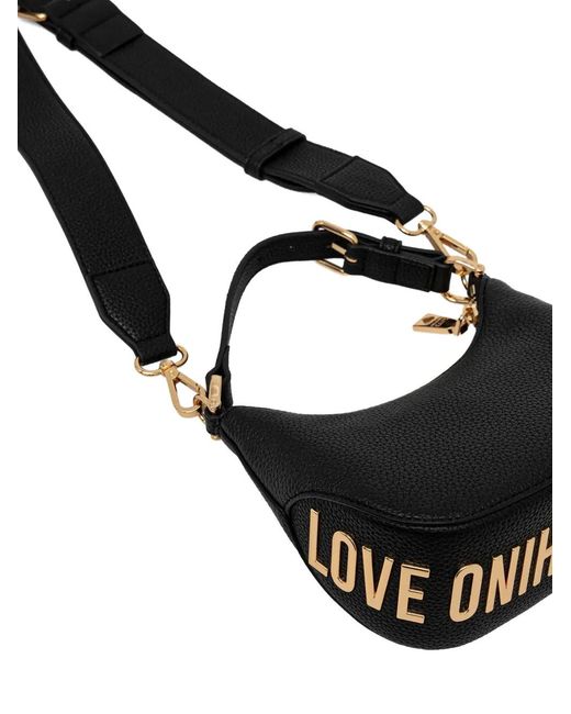 Love Moschino Black Logo-Detail Tote Bag