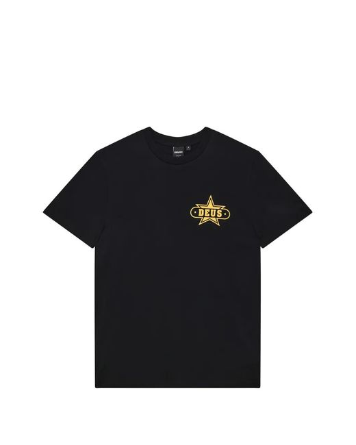 Deus Ex Machina Black Logo-Print Short-Sleeve T-Shirt for men