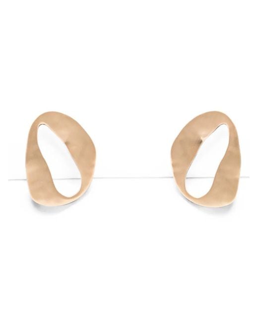Cult Gaia White Asymmetric Earrings