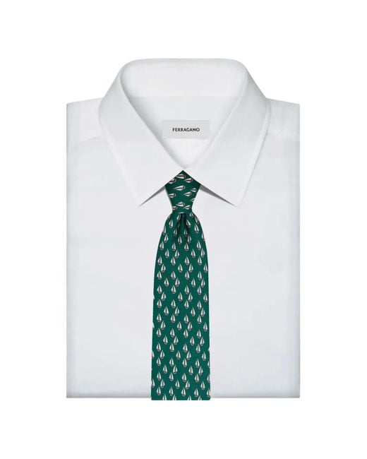 Cravatta di Ferragamo in Green da Uomo
