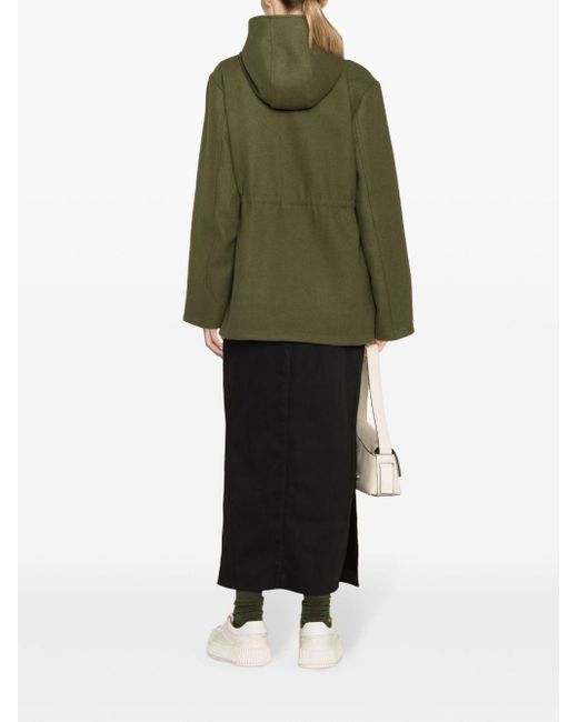 Claudie Pierlot Green Reversible Hooded Short Coat