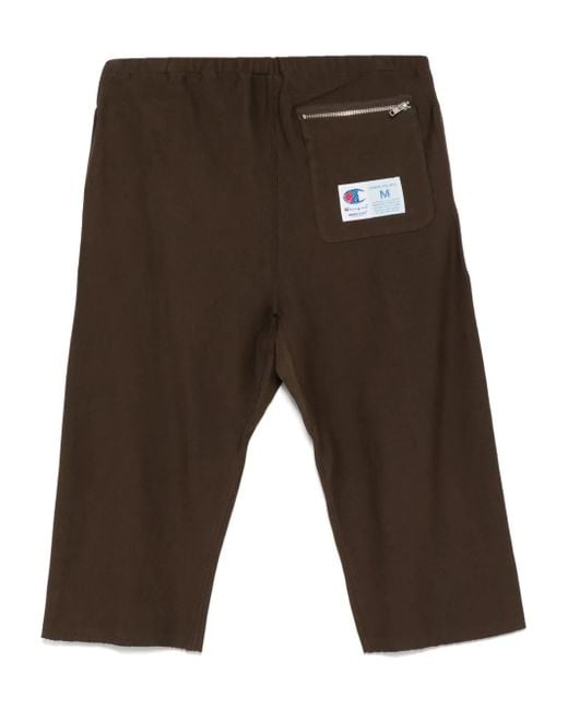Undercover Brown Logo Patch Trousers for men