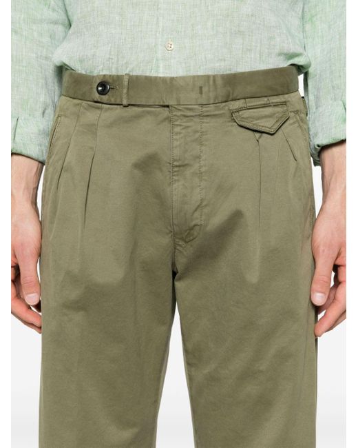 Pantalones chinos tapered Incotex de hombre de color Green