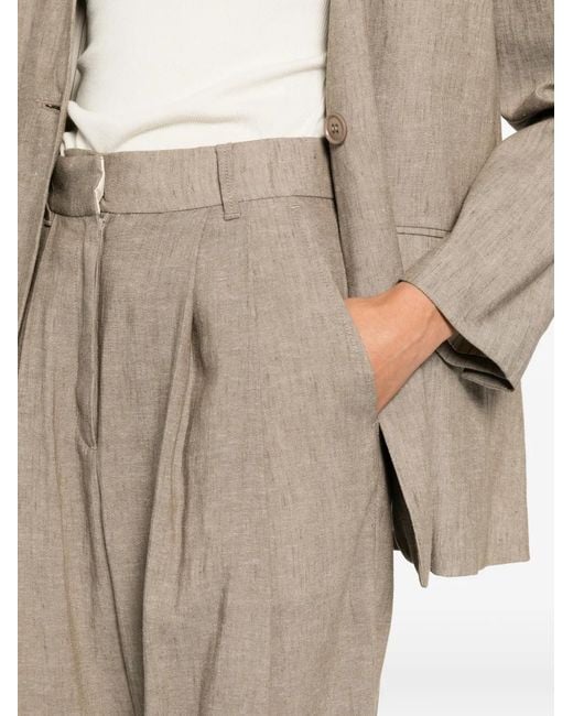ELEH White Pantalon À Design Plissé