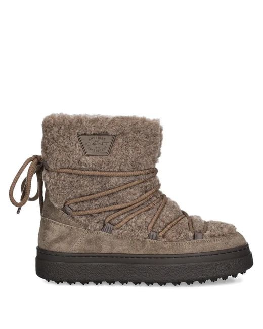 Gant Brown Lace-Up Ankle Boots