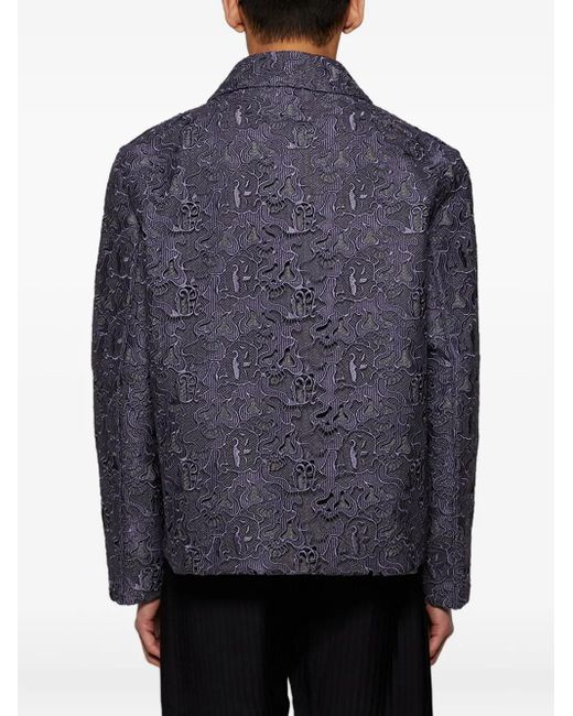 Casella Meyer Gray Embroidered Jacket for men