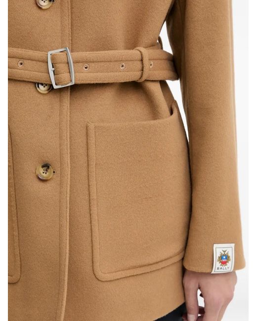 Bally Natural Button Belted Coat